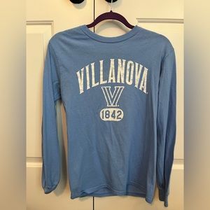 Light Blue Villanova Long Sleeve Tee Size Small.
